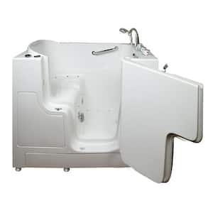 Avora Bath 52 in. x 30 in. Transfer Whirlpool and Air Bath Walk-In Bathtub in White,Wet and Dry Vibration Jets, RH Drain
