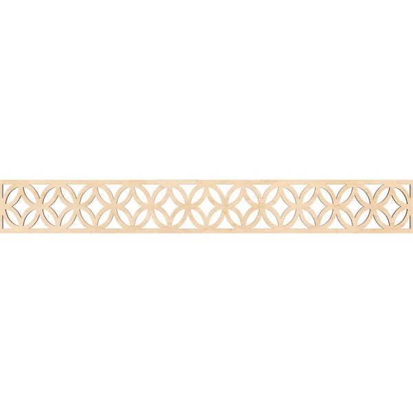 Ekena Millwork Crosby Fretwork 0.25 in. D x 46.5 in. W x 6 in. L Birch Wood Panel Moulding