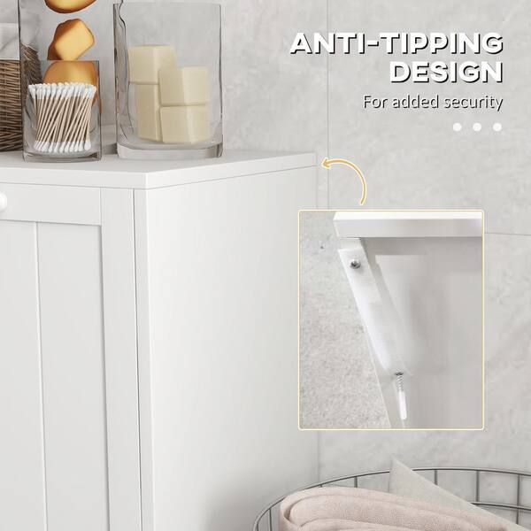 kleankin Floor Cabinet White 26.75 in. Accent Cabinet Office kleankin Floor Cabinet White 26.75 in. Accent Cabinet Office