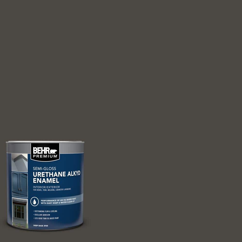 1 qt. #T16-01 Black Pearl Semi-Gloss Enamel Urethane Alkyd Interior/Exterior Paint price history on PriceWatchPro