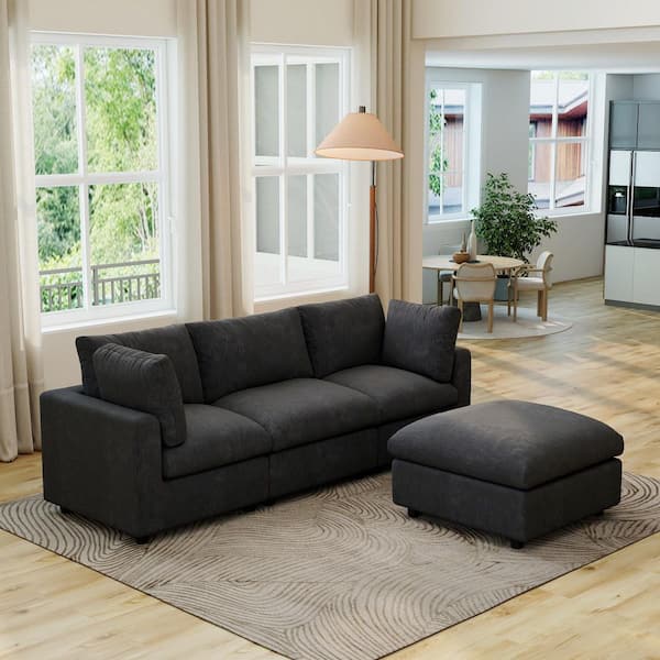 Magic Home Cloud Couch 34 in. Armless Chenille Modular Sofa