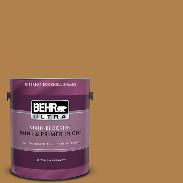 BEHR ULTRA 1 gal. #UL160-2 Gold Plated Eggshell Enamel Interior Paint and Primer in One
