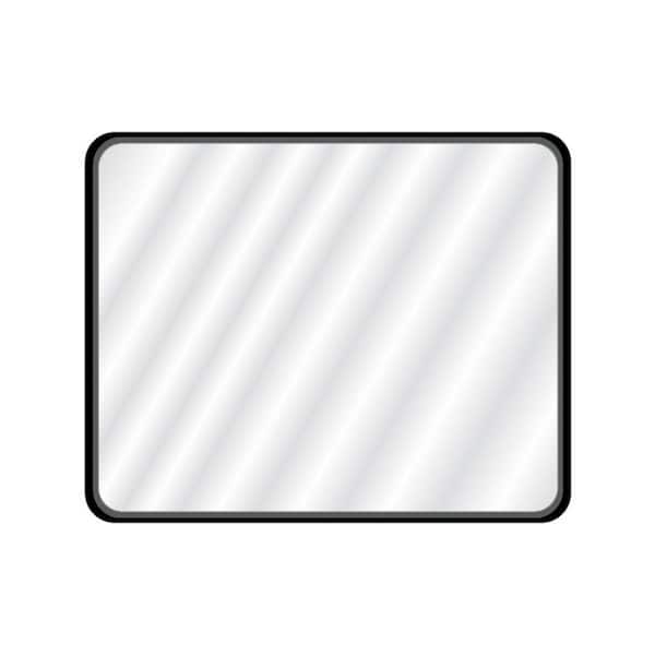 Dyconn Raven 32 in. W x 40 in. H Rectangular Metal Framed Wall Mounted Bathroom Vanity Mirror in Black