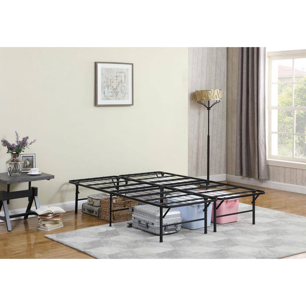Mabel Full Black Metal Folding Platform Bed Frame