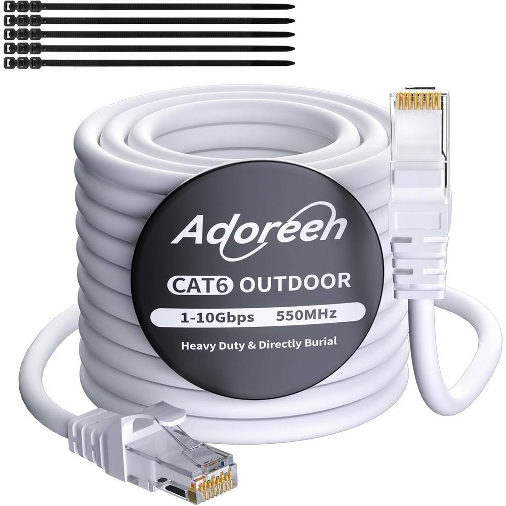 Etokfoks 200 ft. Cat 6 Heavy Duty Waterproof Direct Burial RJ45