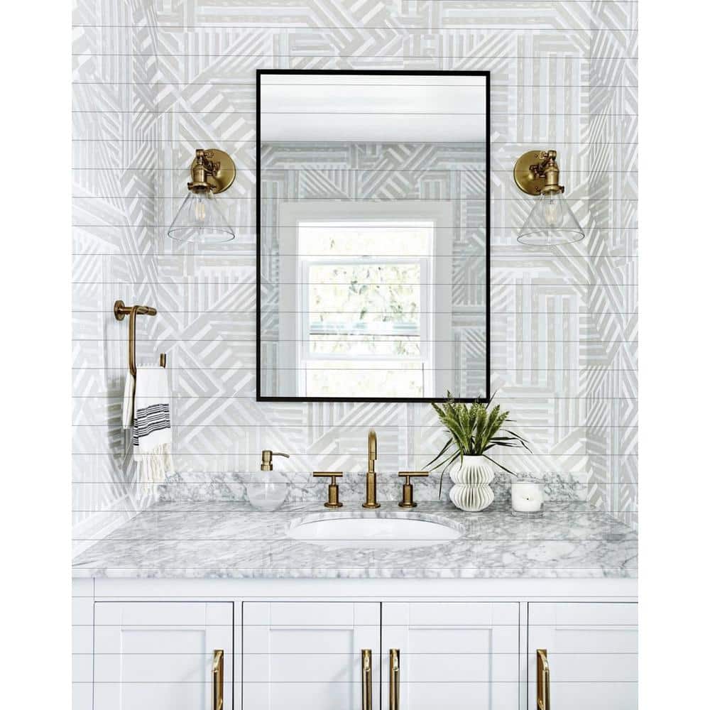 Rectangular Silver Bathroom Vanity Mirror with Premium Glass