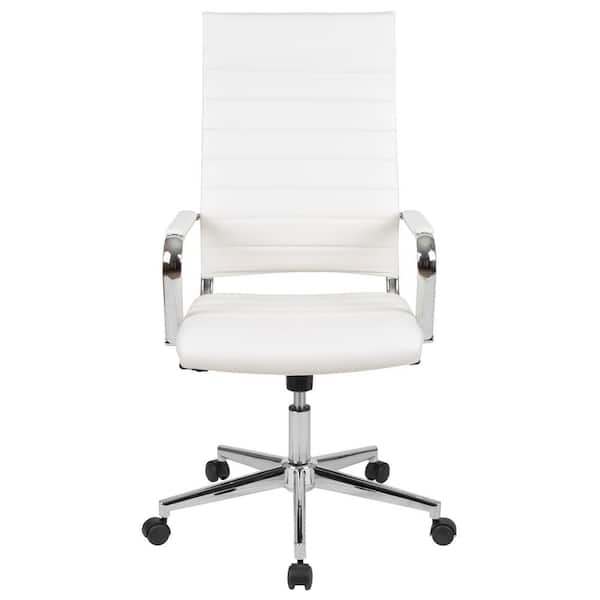 Carnegy Avenue White Office Desk Chair, White Leather Office Chair Modern