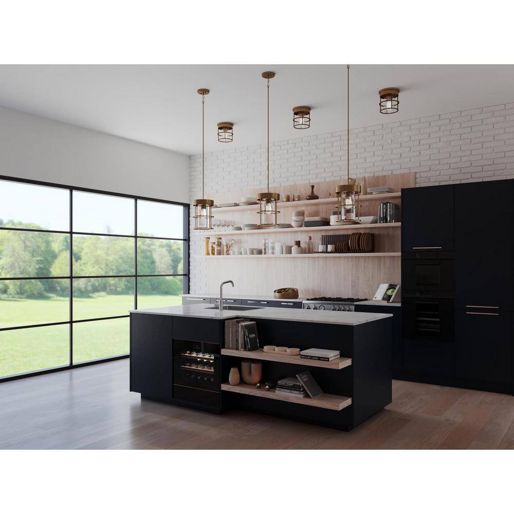 Burgess Aged Bronze Glass Farmhouse Pendant Light