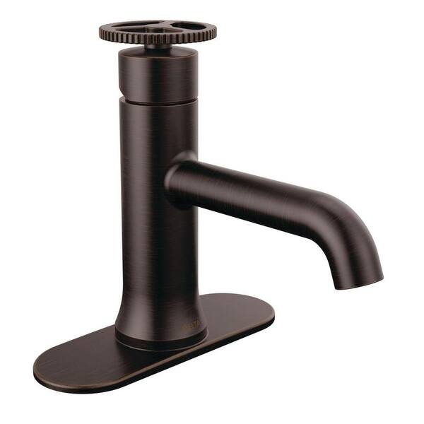 Delta Trinsic Single Handle Single Hole Bathroom Faucet with Metal Pop ...