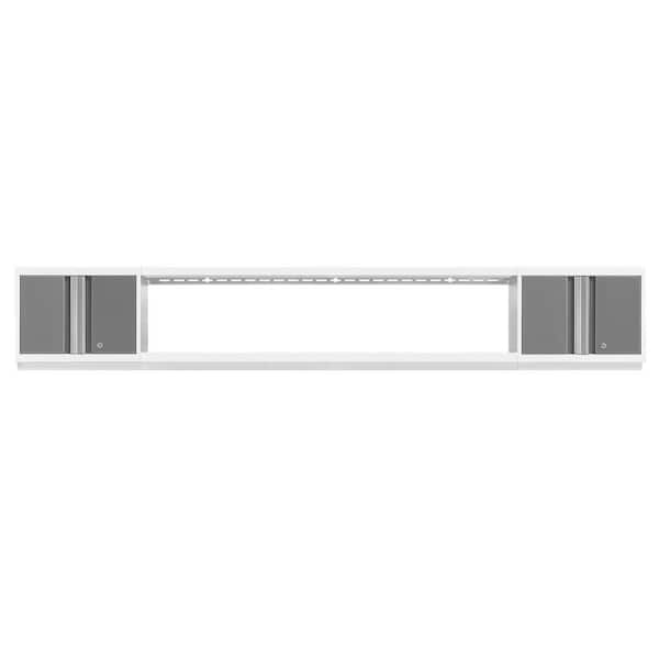 NewAge Products Bold Series 120 in. W x 19.58 in. H x 12 in. D 24-Gauge Steel Cabinet Set in Platinum (3-Piece)