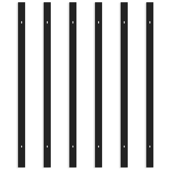 4FT H Track Lighting Rail, Single Circuit 120V H-Type Track System, Compatible with Standard H Track Heads Black 6 Pack