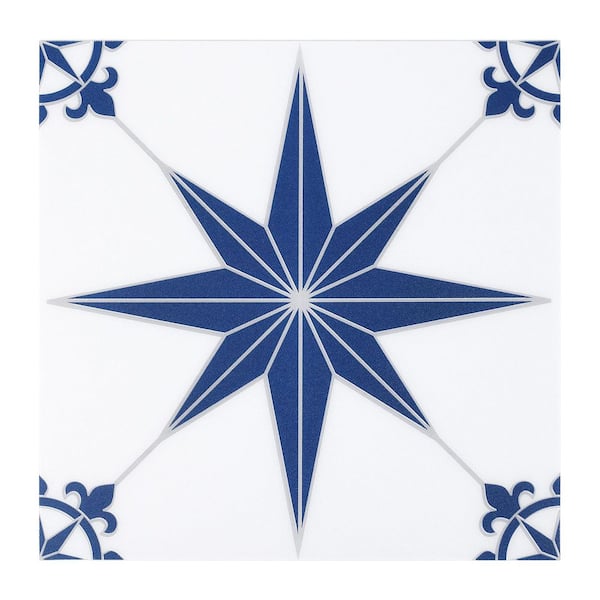 7.87 in. x 7.87 in. x 0.03 in. Vinyl Peel and Stick Backsplash Tile, Wall Tile for Kitchen and Bathroom, Blue (10-Pack)