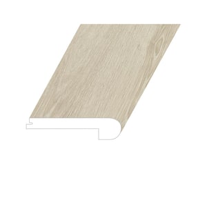 Lineage Lumen Ash 1 in. Thick x 4.5 in. W x 94.5 in. L Waterproof Laminate Embossed Wood Look Flush Stair Nose Molding