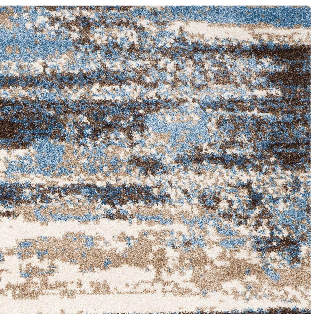 Abstract Multicolor Shag Synthetic Area Rug 6' x 9'