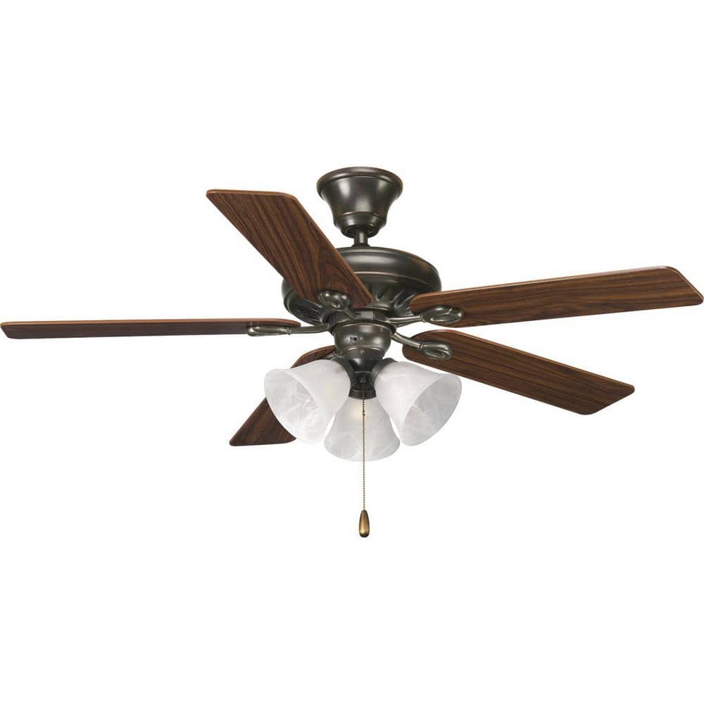 Antique Bronze 52" Ceiling Fan with Reversible Blades