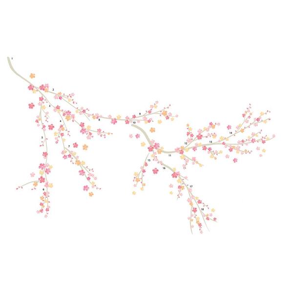 WallPops 39 in. x 34.5 in. Spring Wall Decal