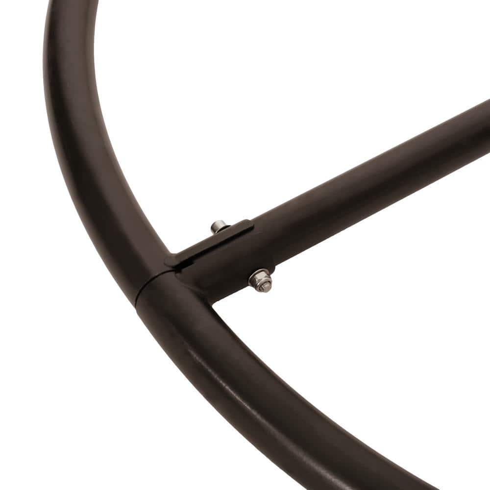 Brown Powder-Coated Iron Hammock Chair Stand with Round Base