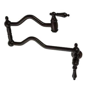 Heritage Wall Mount Pot Filler Faucets in Oil Rubbed Bronze