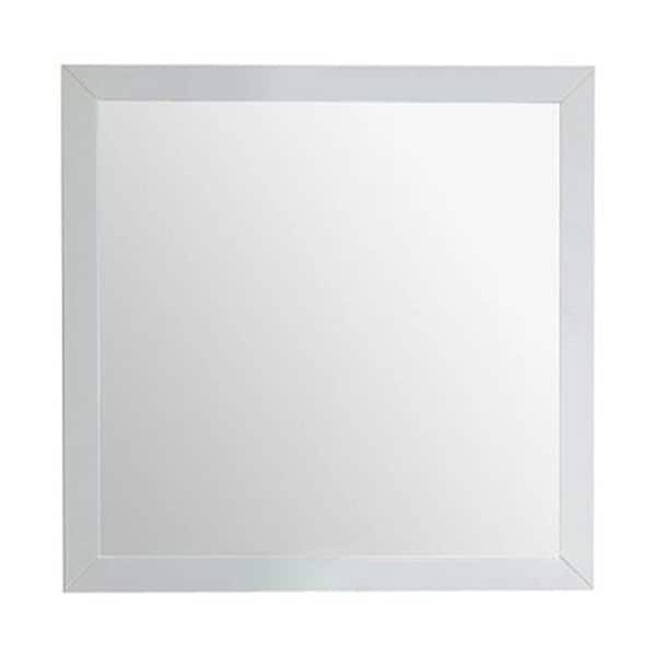 Laviva Sterling 30 in. W x 30 in. H Square Wood Framed Wall Bathroom Vanity Mirror in Soft White