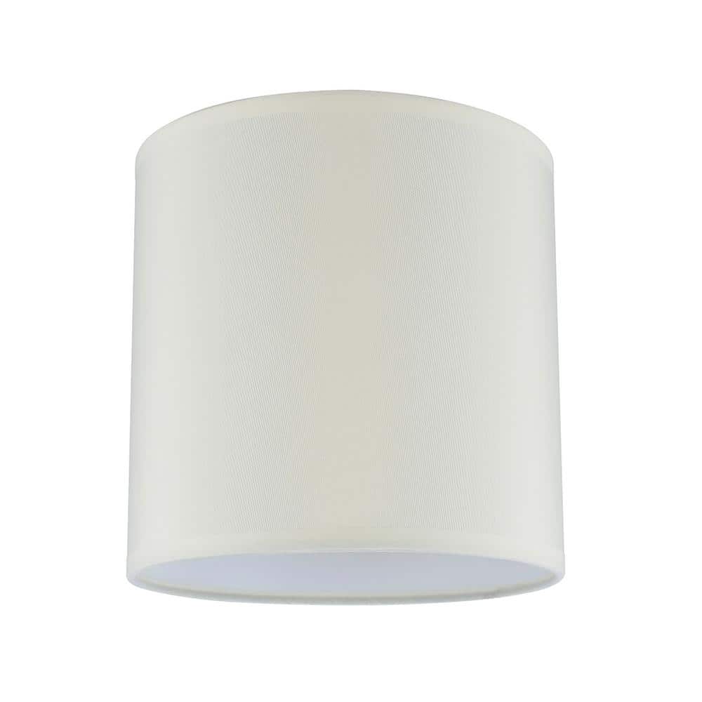 Butter Creme Jacquard Fabric Drum Lamp Shade, 8"