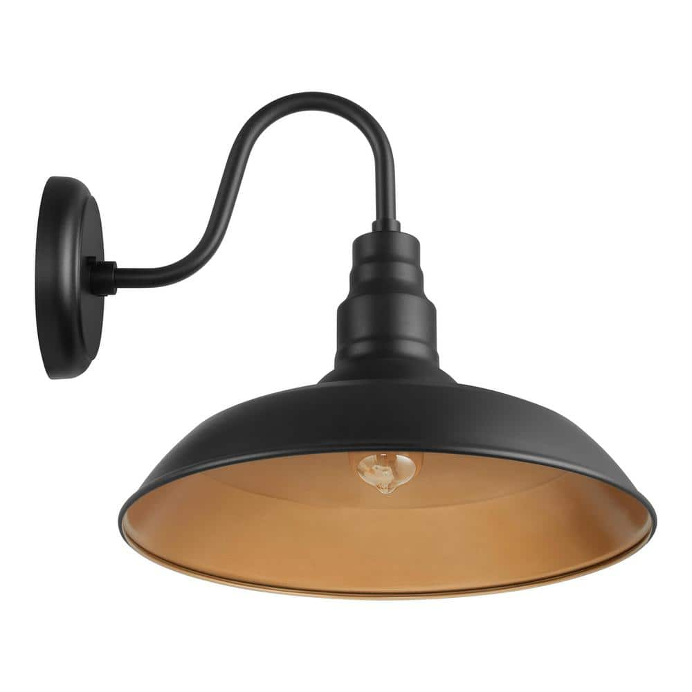 Home Decorators Collection Bell Ridge 18 in. 1-Light Black Extra-Large ...