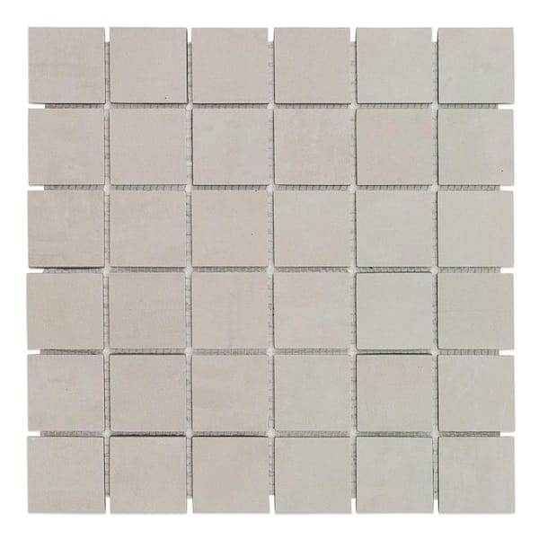 Ivy Hill Tile Forte Gray 4 in. x 0.39 in. Natural Porcelain Mosaic ...