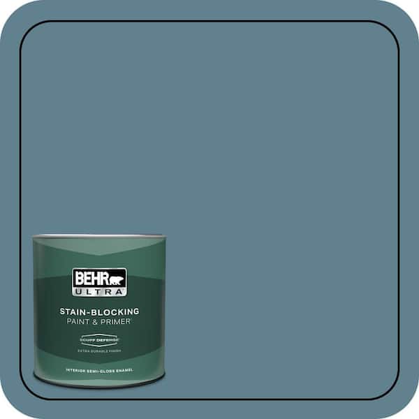 BEHR ULTRA 1 qt. #S470-5 Blueprint Extra Durable Semi-Gloss Enamel Interior Paint & Primer