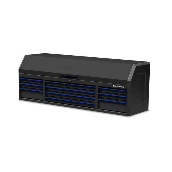 20 in. x 72 in. 26-Drawer Tool Chest and Cabinet Combo with Power and USB Outlets in Black and Blue 20 in. x 72 in. 26-Drawer Tool Chest and Cabinet Combo with Power and USB Outlets in Black and Blue