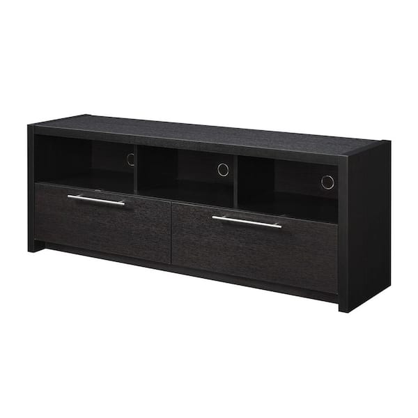 Convenience Concepts Newport 60 in. Espresso Particle Board TV Stand Fits TVs Up to 60 in. with Storage Doors