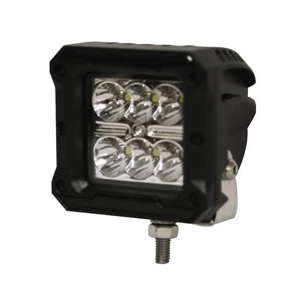 ECCO LED Spot Worklamp 6 12-Volt to Square with Black Bezel - The Home Depot