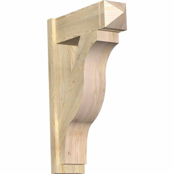 Ekena Millwork 8 in. x 36 in. x 24 in. Fuston Arts and Crafts Rough Sawn Douglas Fir Outlooker