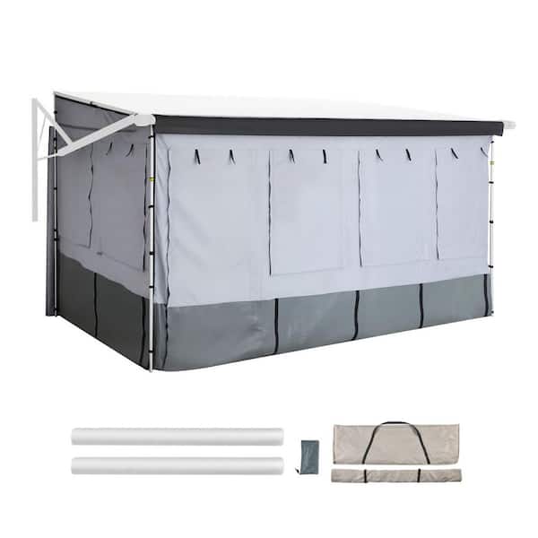 RV Awning Sun Shade Room-Compatible with 16-17 ft. Awnings, RV Awning Sun Shading Room with Windproof Enclosure Tent