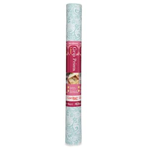 Grip Prints 18 in. x 4 ft. Monaco Teal Non-Adhesive Vinyl Top Grip Drawer and Shelf Liner (6-Rolls)