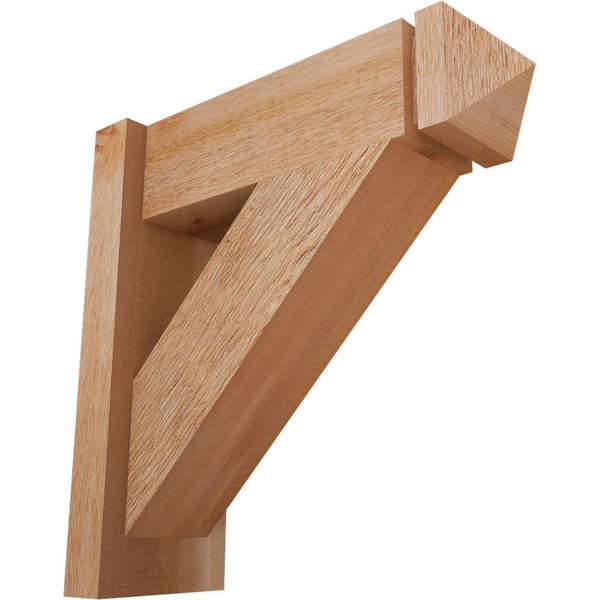 Ekena Millwork 6 in. x 18 in. x 18 in. Western Red Cedar Traditional Arts and Crafts Rough Sawn Outlooker