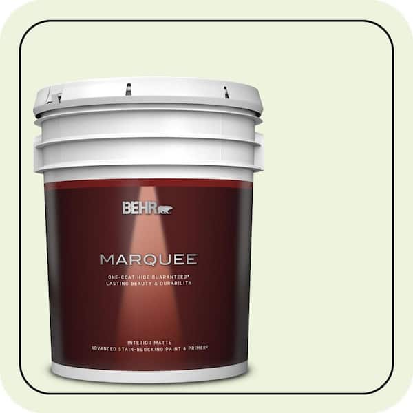 BEHR MARQUEE 5 gal. #430C-1 White Willow Matte Interior Paint & Primer