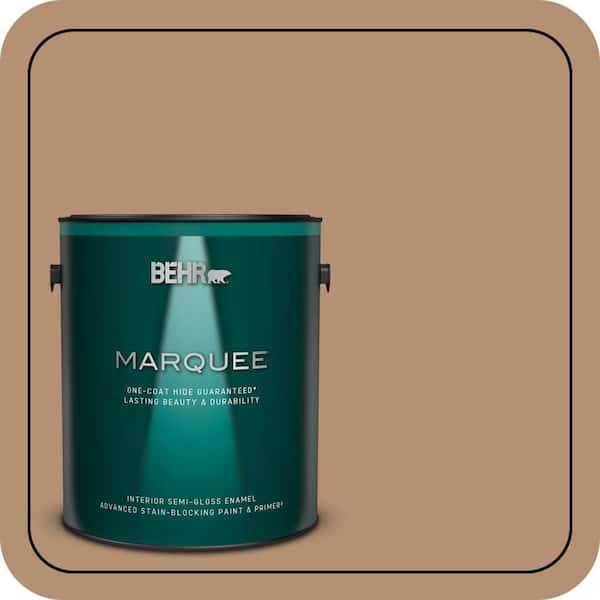 BEHR MARQUEE 1 gal. #S240-5 Poncho One-Coat Hide Semi-Gloss Enamel Interior Paint & Primer