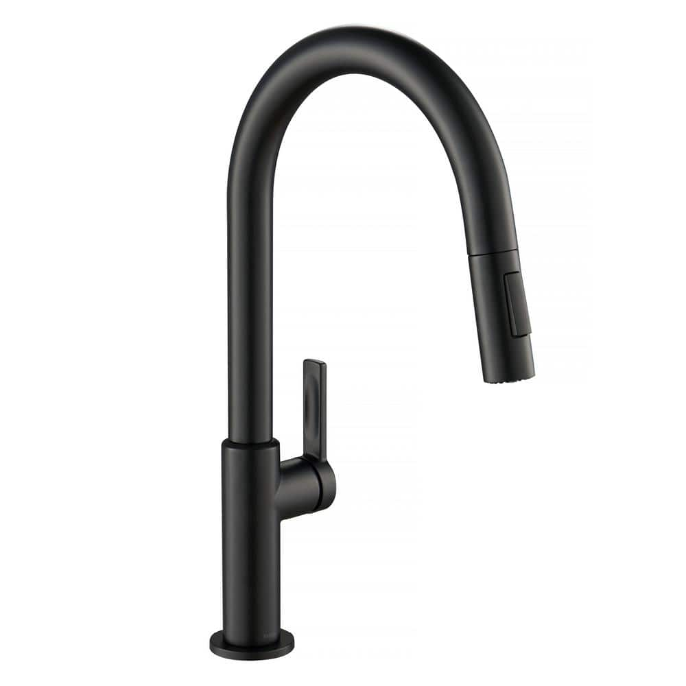 KRAUS Oletto Single-Handle Pull-Down Sprayer Kitchen Faucet In Matte ...