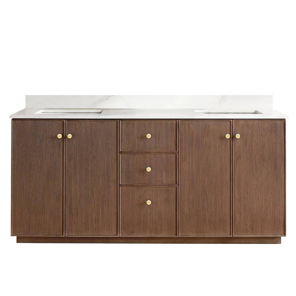 ROSWELL Oza 72 in. W x 22 in. D x 33.9 in. H Double Sink Bath Vanity in