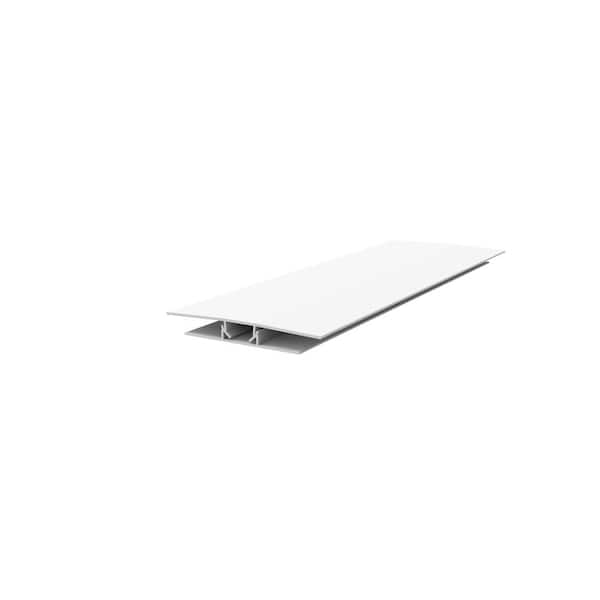 Unbranded H-Trim 4 in. H x 5 in. W x 96 in. D Slatwall Accessory With Brackets in Grey (2-Pack)
