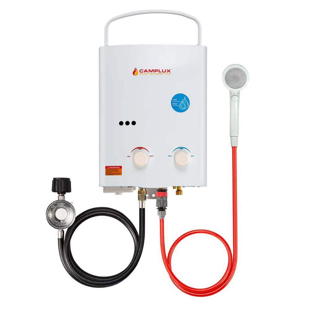 Camplux Tankless Gas Water Heater w/ 12V Pump Portable Outdoor On