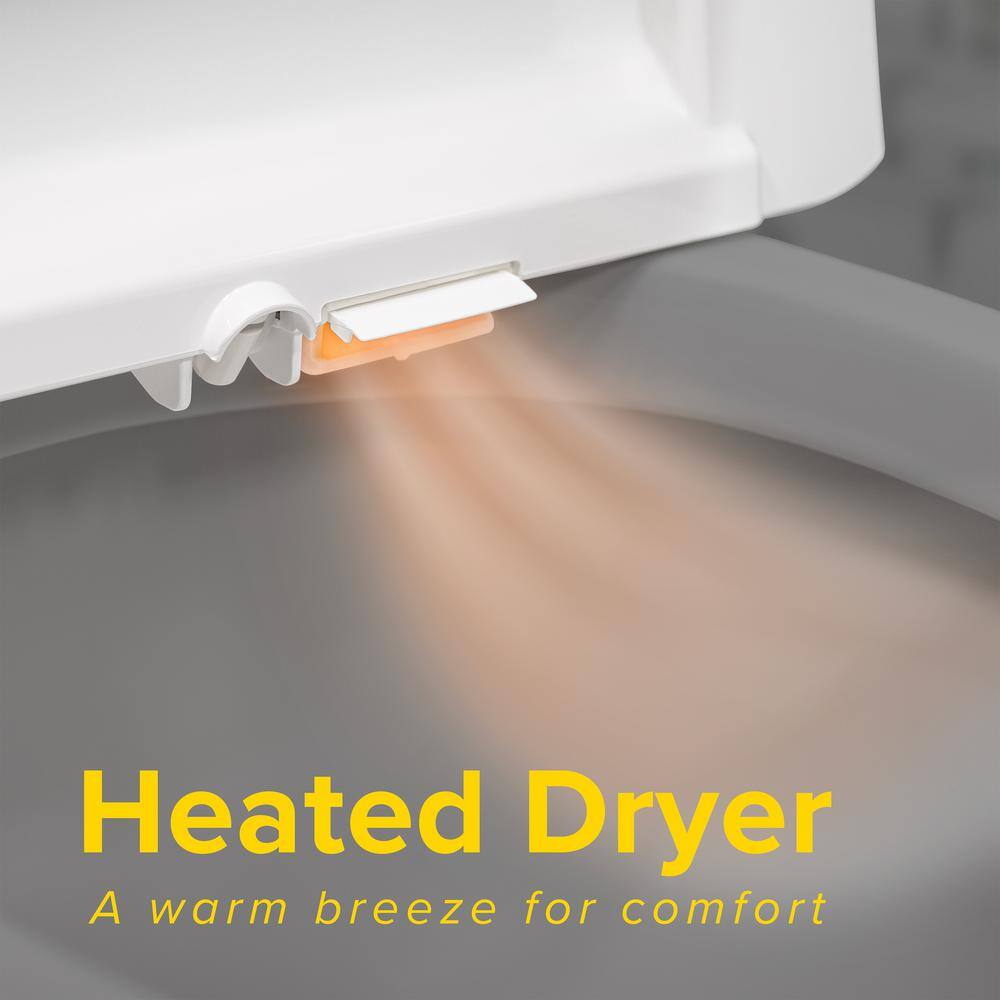 White Electric Bidet Toilet Seat with Remote Control