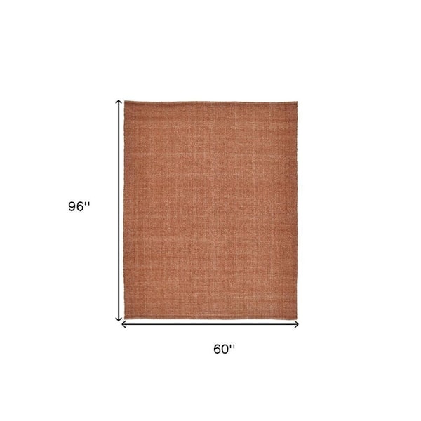 2 ft. x 8 ft. Orange Solid Color Area Rug