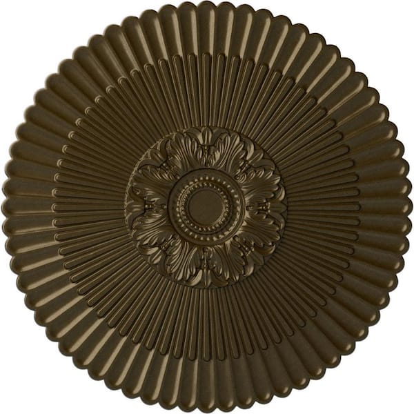 Ekena Millwork 1-5/8" x 41" x 41" Polyurethane Nexus Ceiling Medallion, Brass