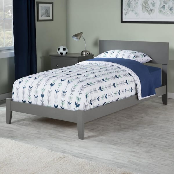 Orlando Twin XL Traditional Bed in Grey