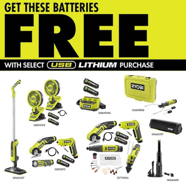 USB Lithium 3.0 Ah Lithium-ion Rechargeable Battery (2-Pack)