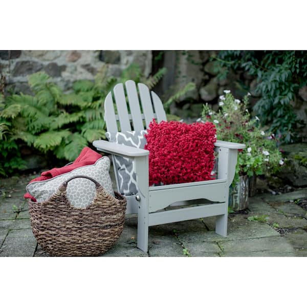 Icon Light Gray Plastic Folding Adirondack Chair