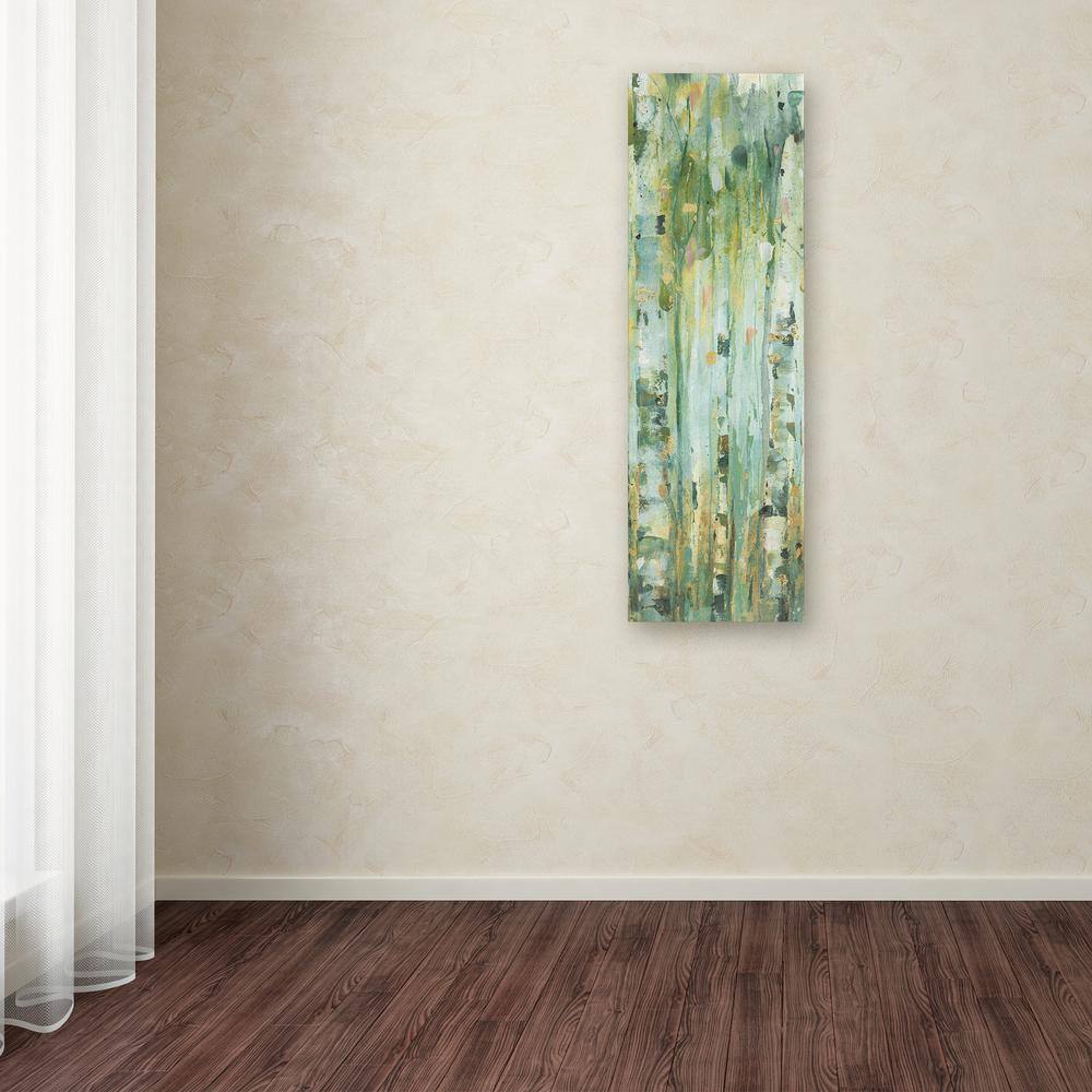 Tall Green and Yellow Forest Canvas Wall Art