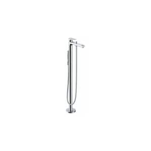 Metris Single-Handle Freestanding Tub Faucet with Hand Shower in Chrome