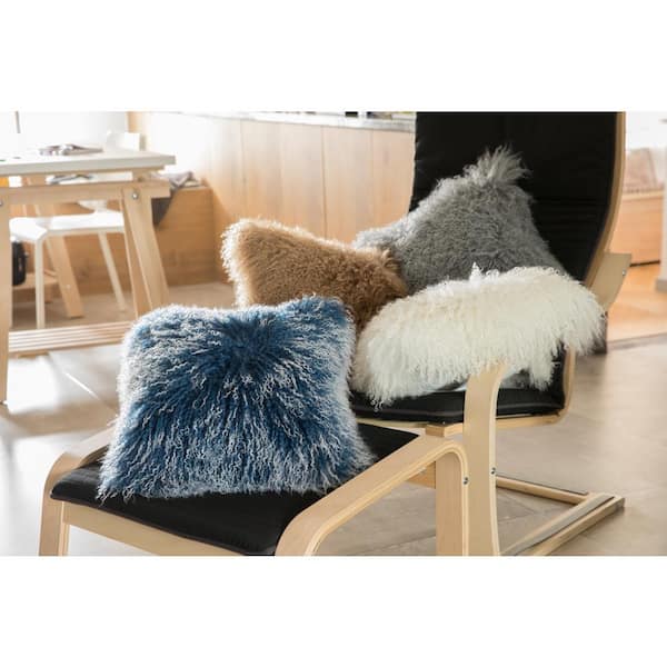 mongolian lambswool pillow