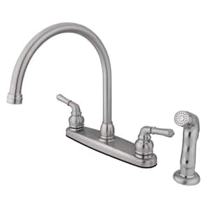 Magellan 2-Handle Standard Kitchen Faucet and Sprayer in Brushed Nickel